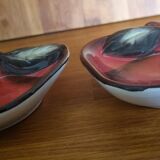 Set of 2 small Apple-shaped Barbotine cups