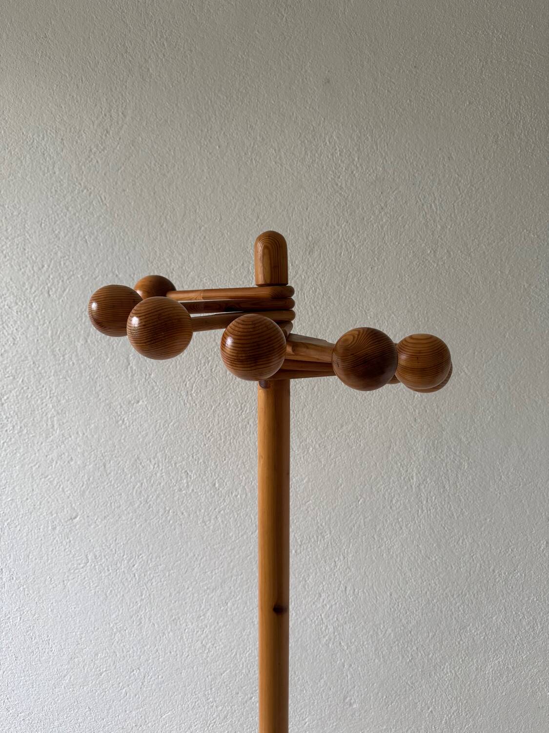 70s pine coat rack