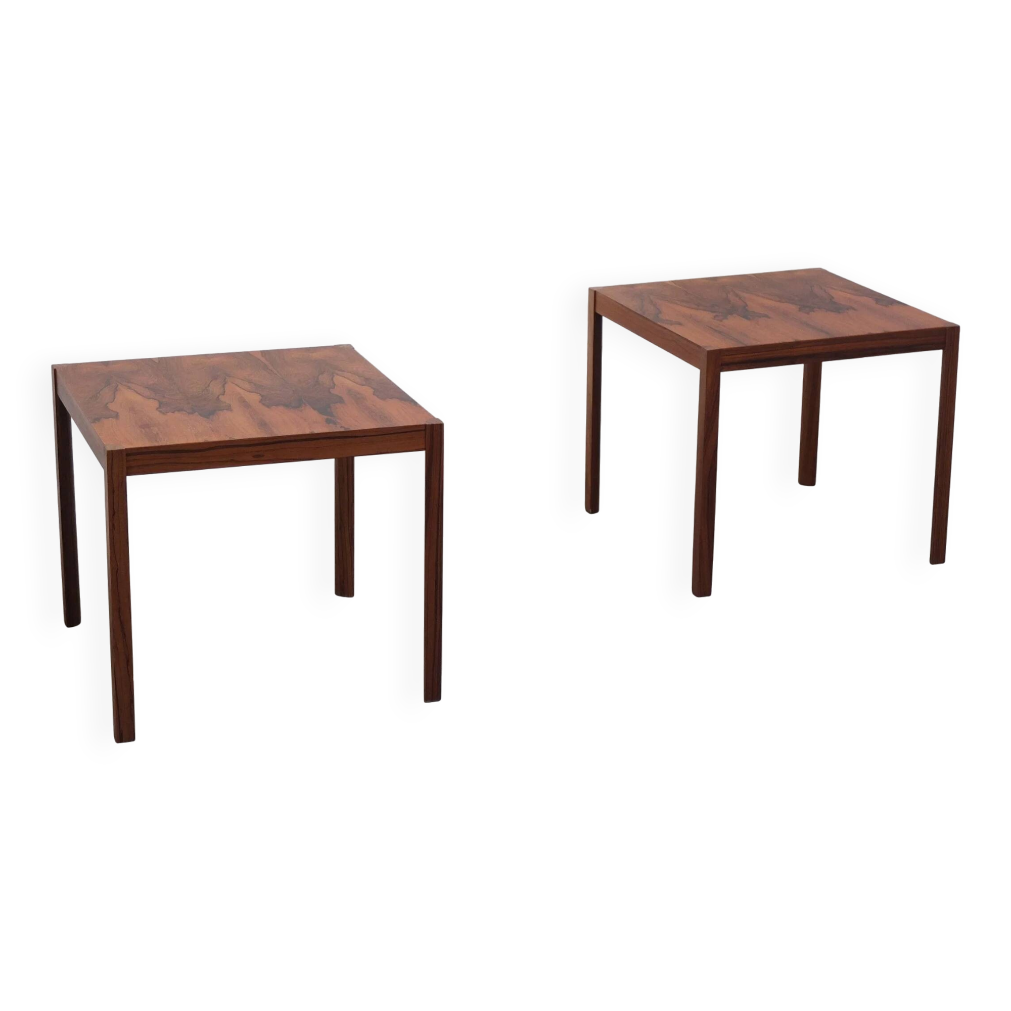Pair of side tables in rosewood by Wilhelm Renz, 1960s
