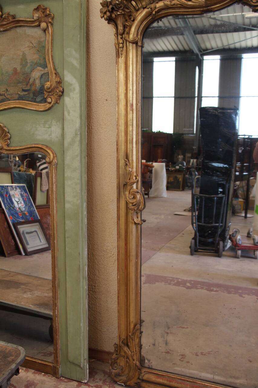 grand miroir doré Napoleon III au masque