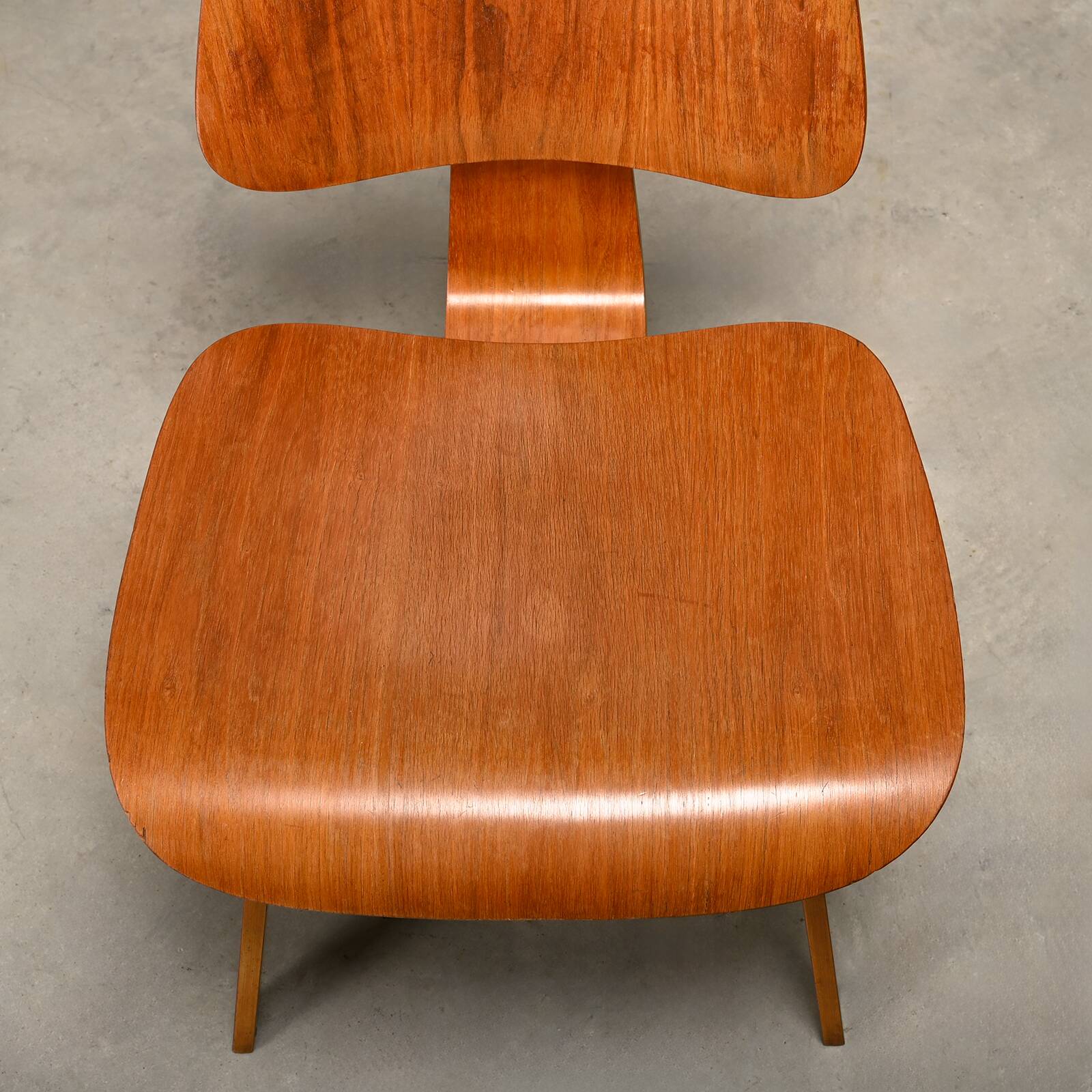 Charles and Ray Eames Early DCW Walnut Plywood Dining Chairs Herman Miller