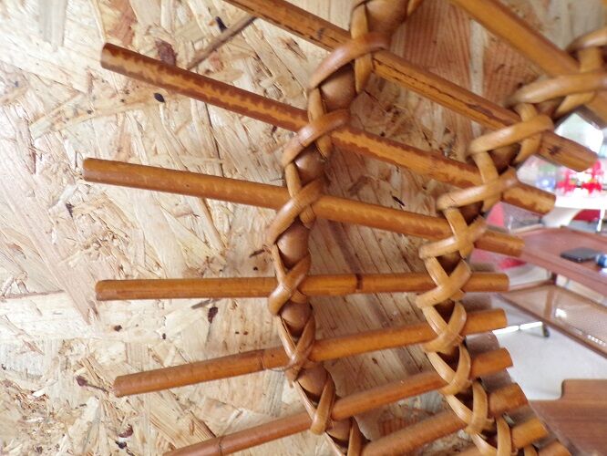 Rattan mirror