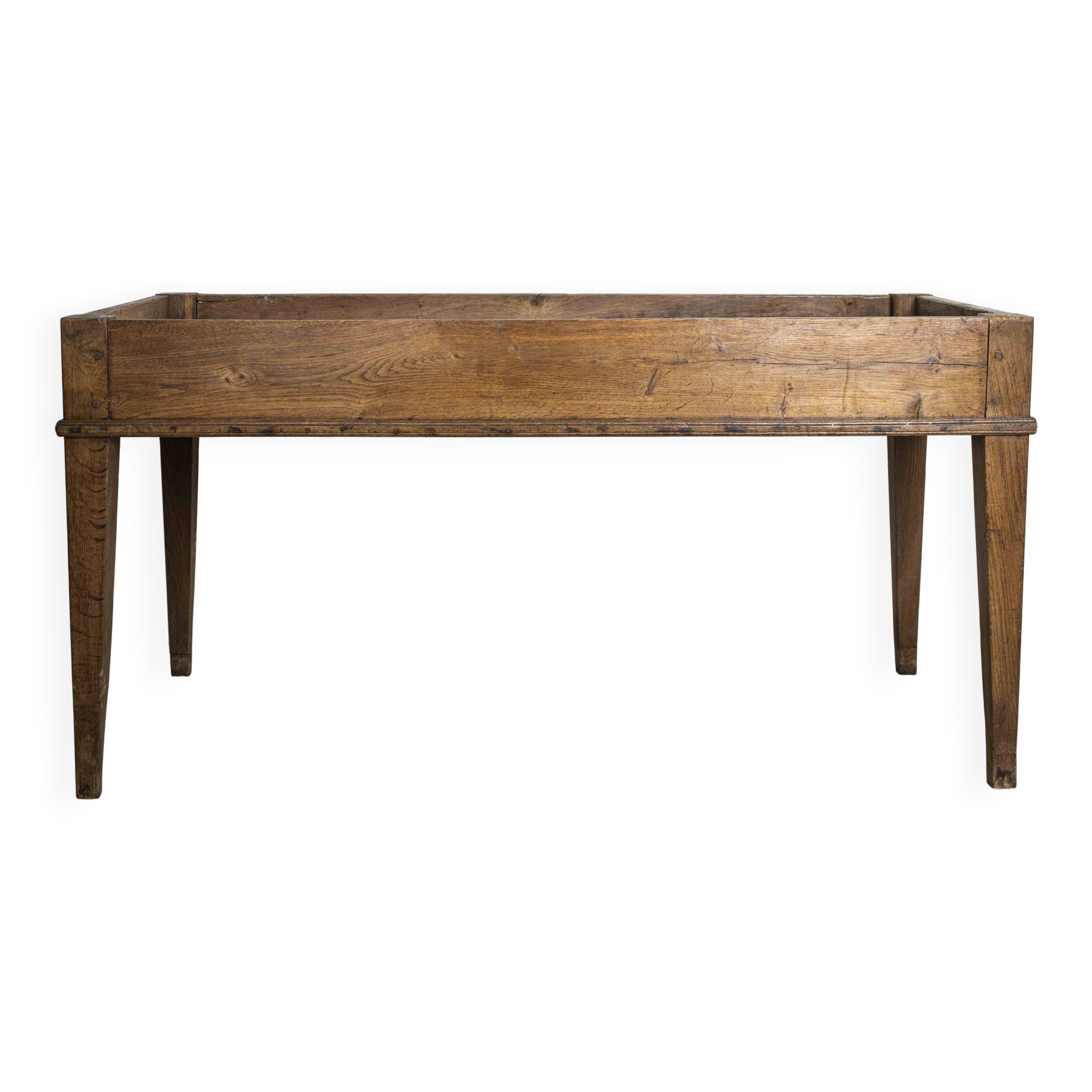 Old wooden farmhouse table
