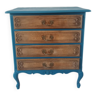 Peacock blue chest of drawers