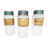 Lot of 3 jars of apothecary