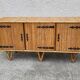 ENFILADE 3 DOORS VINTAGE 1960 IN RATTAN AND WROUGHT IRON