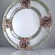 Venetian round mirror in pink and purple murano glass 1960s