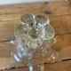 Footed bowl / Vintage frosted moulded glass compote – Corolla shape