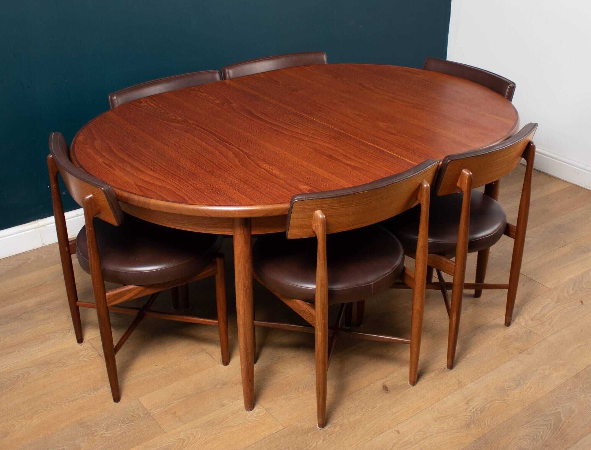G plan fresco dining table & 6 chairs by victor wilkins 1960