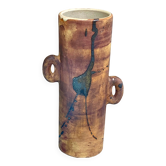 Large glazed stoneware vase, Vintage pottery of La Colombe, Vallauris, 1960s