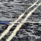 Carpet Black Handmade Wool Living Room, 260x380 cm