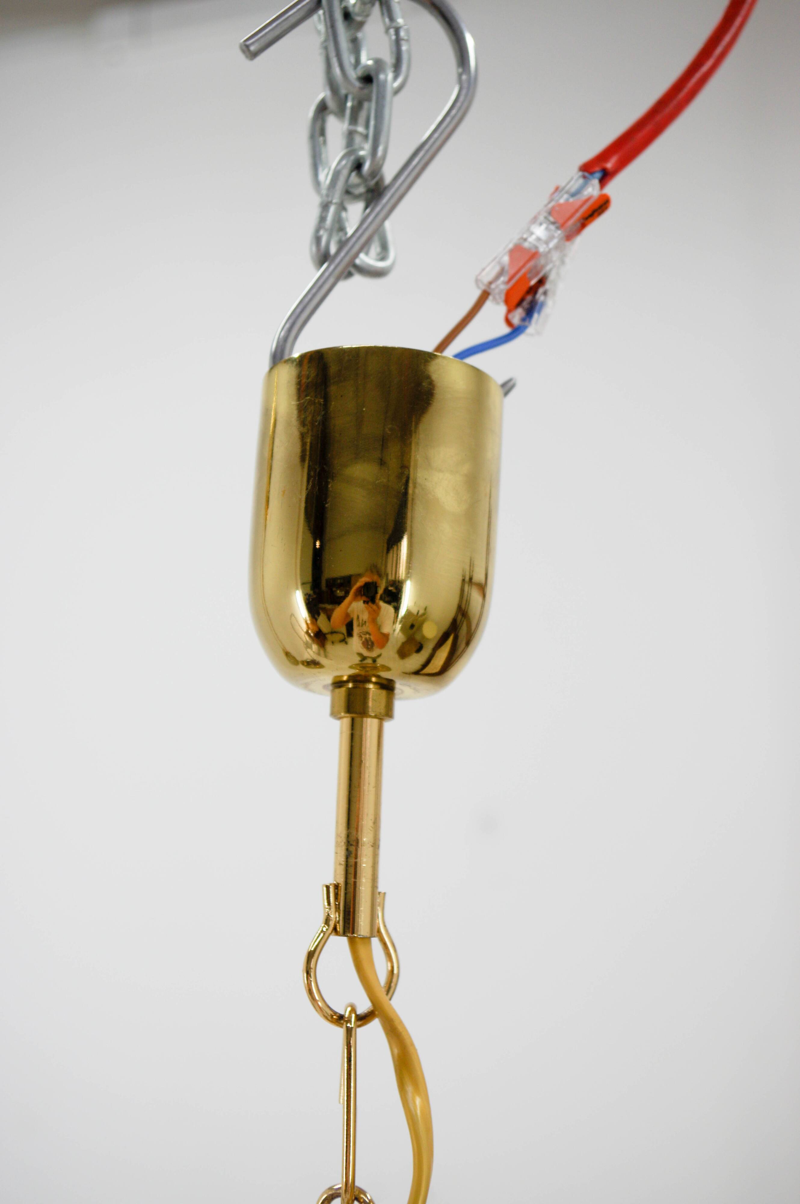 Set of Three Glass Pendants by Kamenicky Senov, 1970s