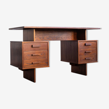 Bureau d'écriture vintage tchécoslovaque en bois, 1970s