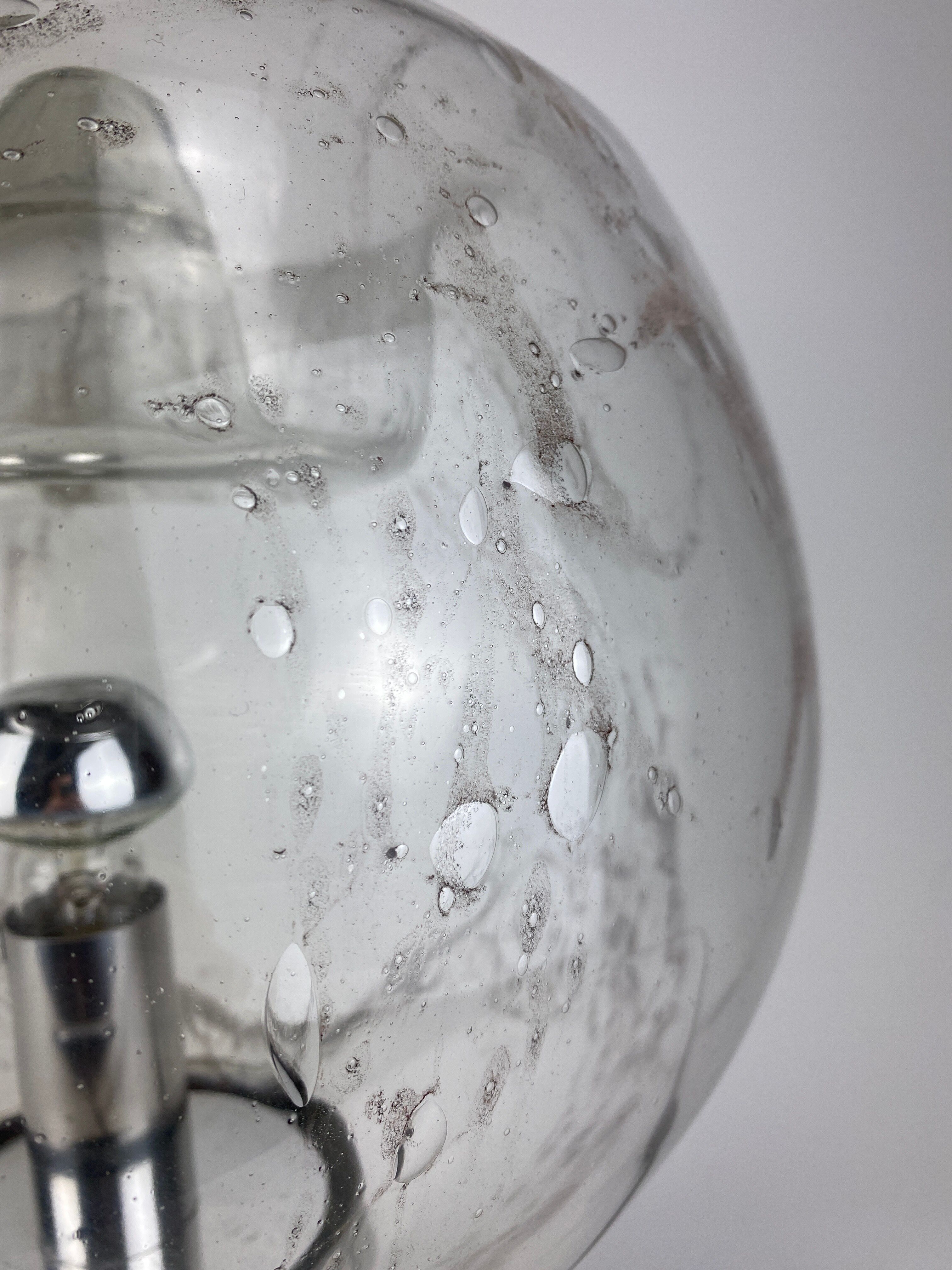 Large Rare Murano Glass table lamp Doria Leuchten 1970