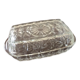 Glass butter dish