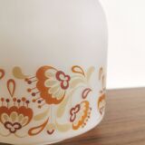 Vintage 70s opaline pendant lamp "Orangey white"