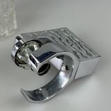 1960s/70s Wall Lamp in Glass & Chrome, Brutalist German Design