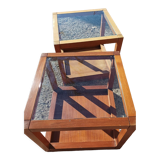 Glass top side tables