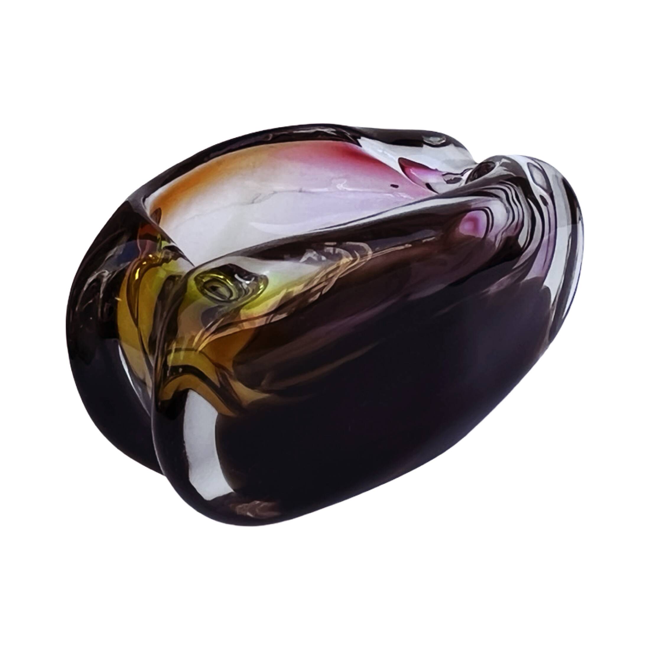 Ashtray designed by M. Velíšková, Skrdlovice Glassworks Czechoslovakia 1960