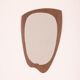 Miroir mural vintage des années 60 en bois de teck design danois