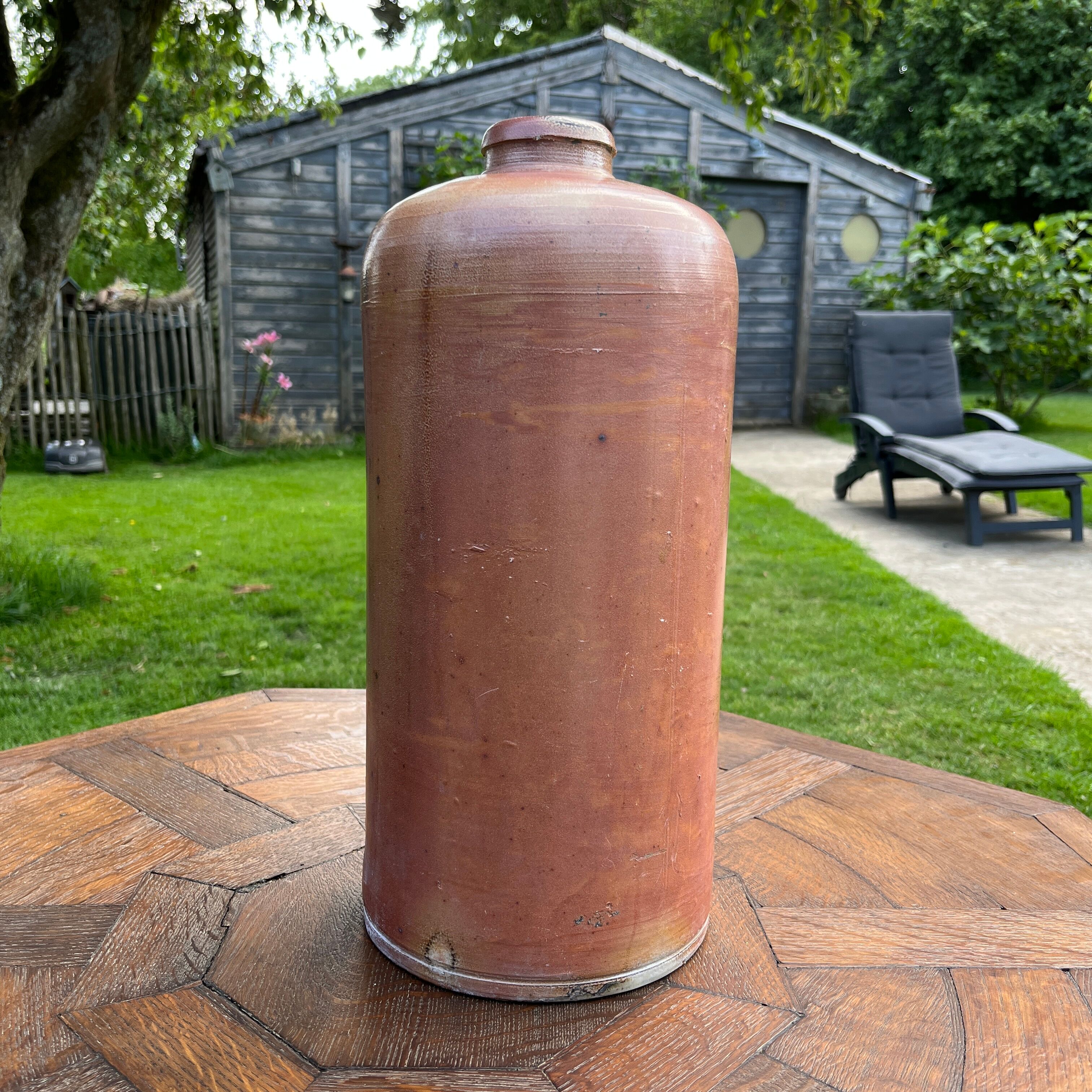 Set of 3 brown terracotta basins