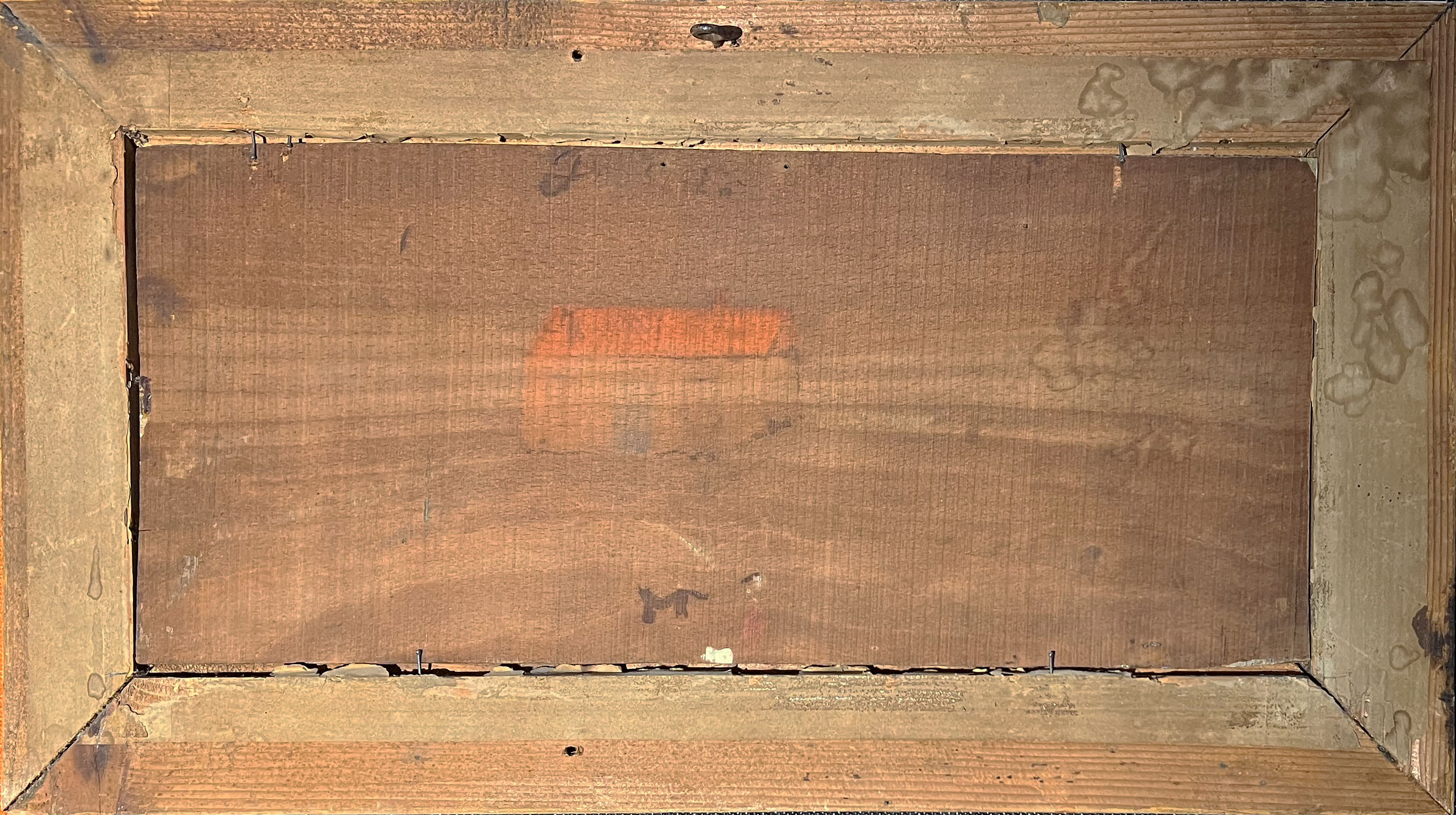 "It snowed" oil on panel