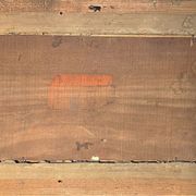 Huile sur panneau "il a neigé"