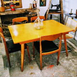 Vintage  table with compass feet 1960s