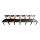 6 teak chairs, 1960s Scandinavian style, signed