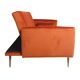Orange velvet bed bed