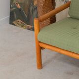 Canapé banquette 2 places verte , Europe de l'est