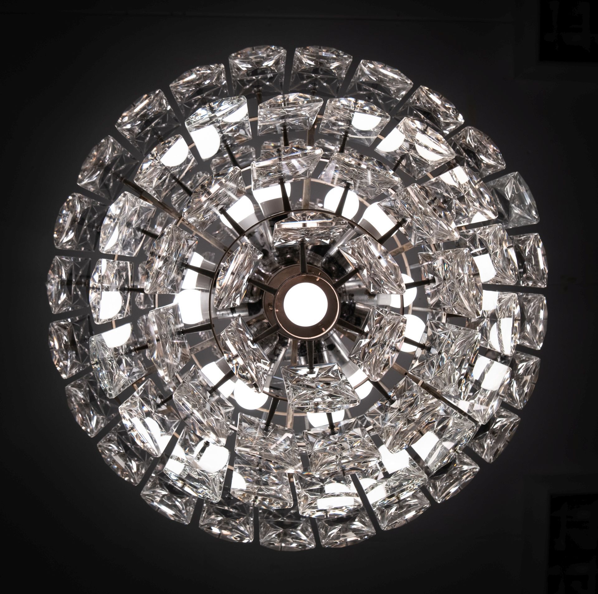 Kinkeldey 6 Tiered Chrystal Chandelier, 1970s