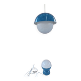 Blue and white suspension