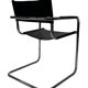 Fauteuil en cuir style Breuer vintage B32/34, design italien