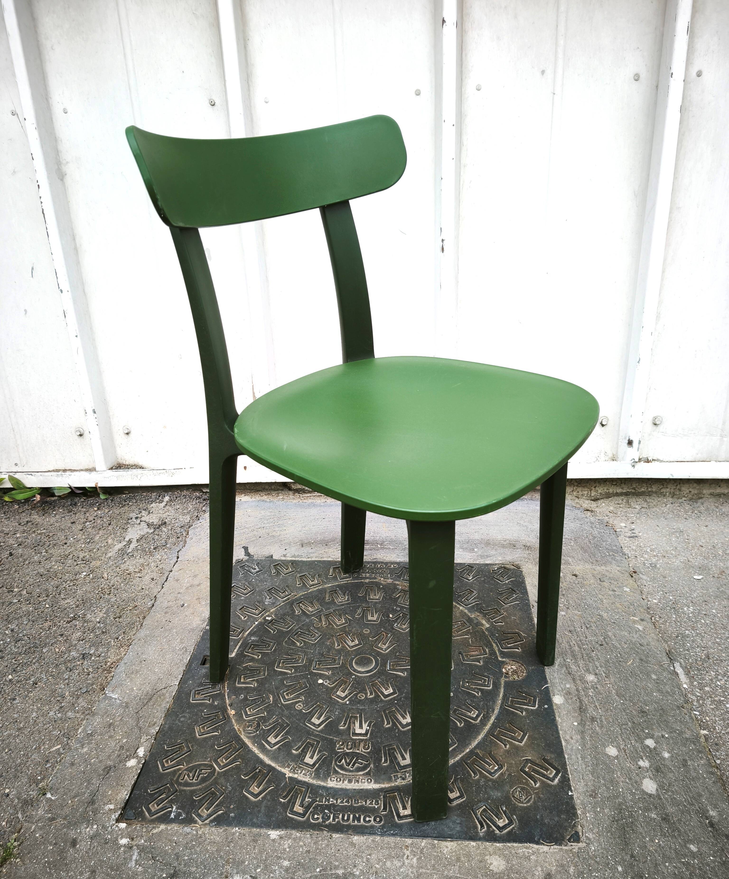 Set of 4 All Plastic Chairs, Vitra