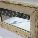 Mirror Wood Old Teak Patina White Breakage 54x3x36cm 6
