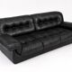 1970’s Vintage Italian design black leather sofa from PelleRossi