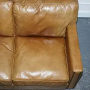 Halo Viscount Two-Seater Sofa in Tanned Leather by Timothy Oulton