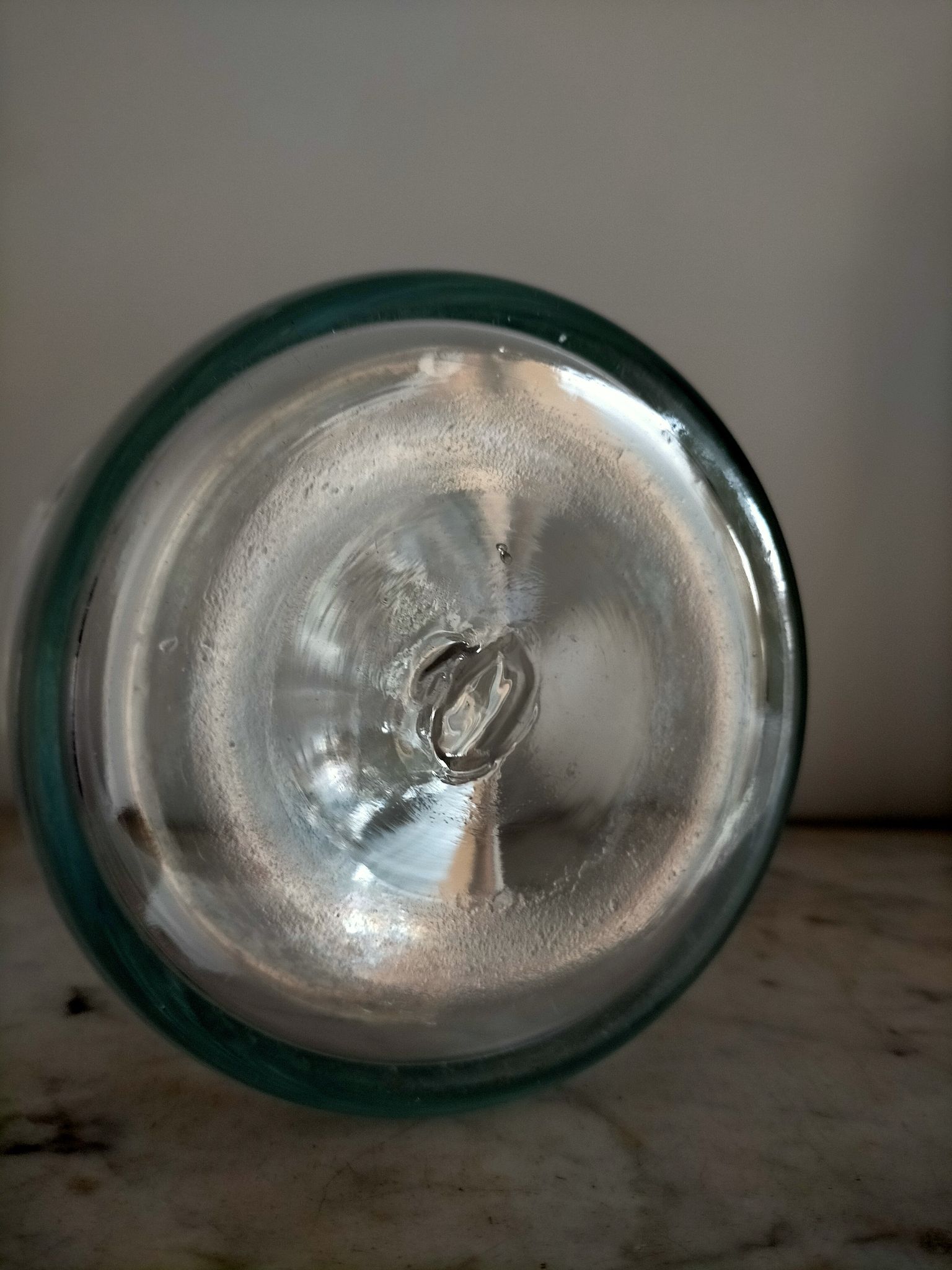Blown glass jar