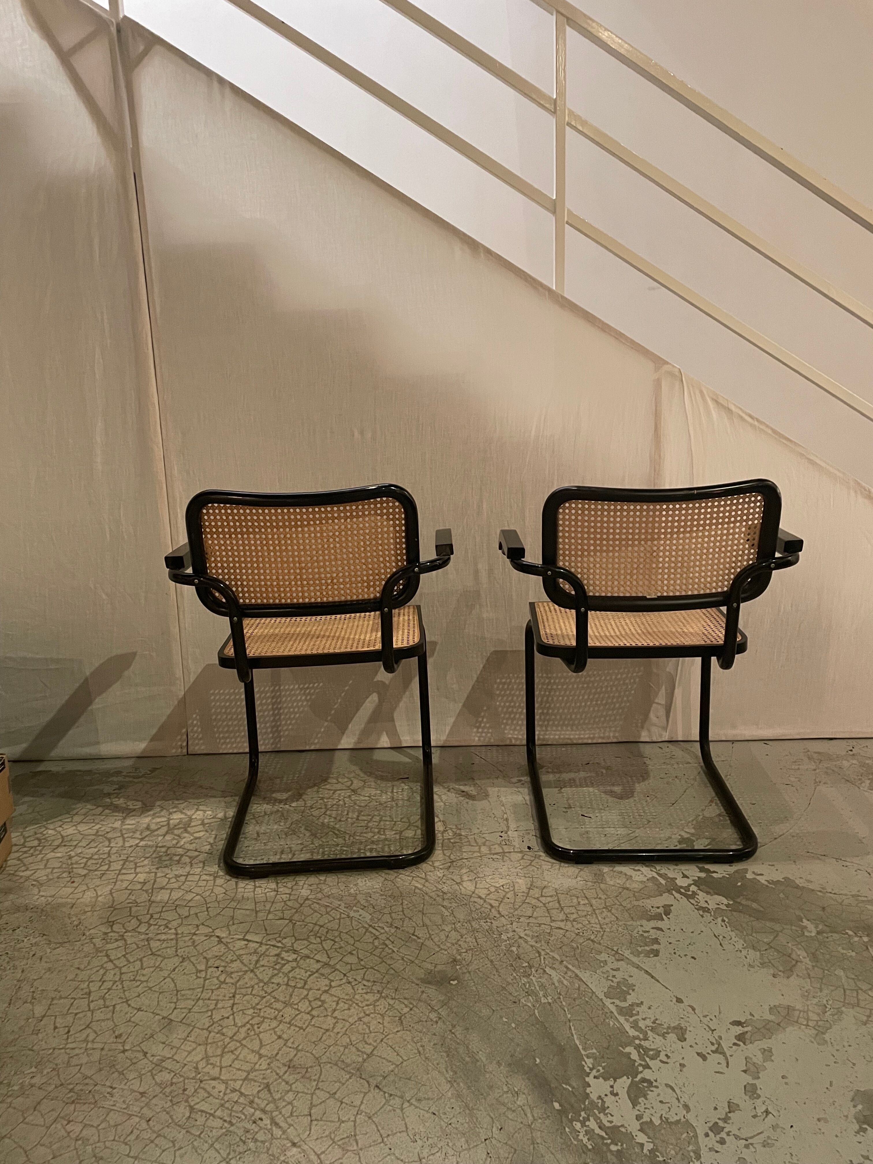 Paire de chaises Cesca B32 par Marcel Breuer années 1970