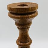 Pair of wooden candle holders
