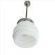 Lampe à suspension Art Déco en verre opale blanc