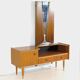 Mid century design dressing table in teak with stylish legs, 1960s