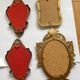 Set of golden mirror of the 70/80 - 19x29cm
