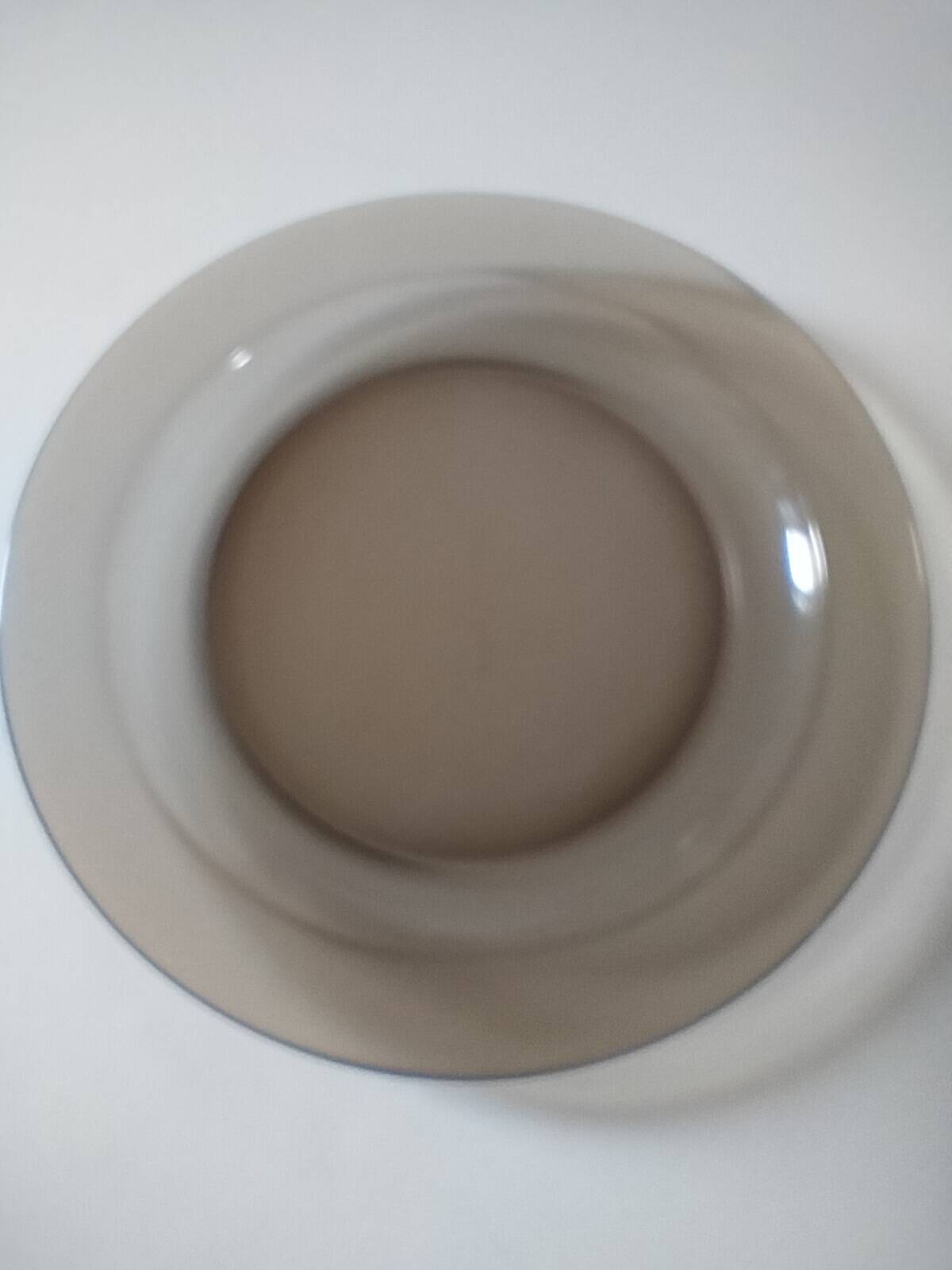 6 flat plates Arcoroc in smoked glass Smoke Brown