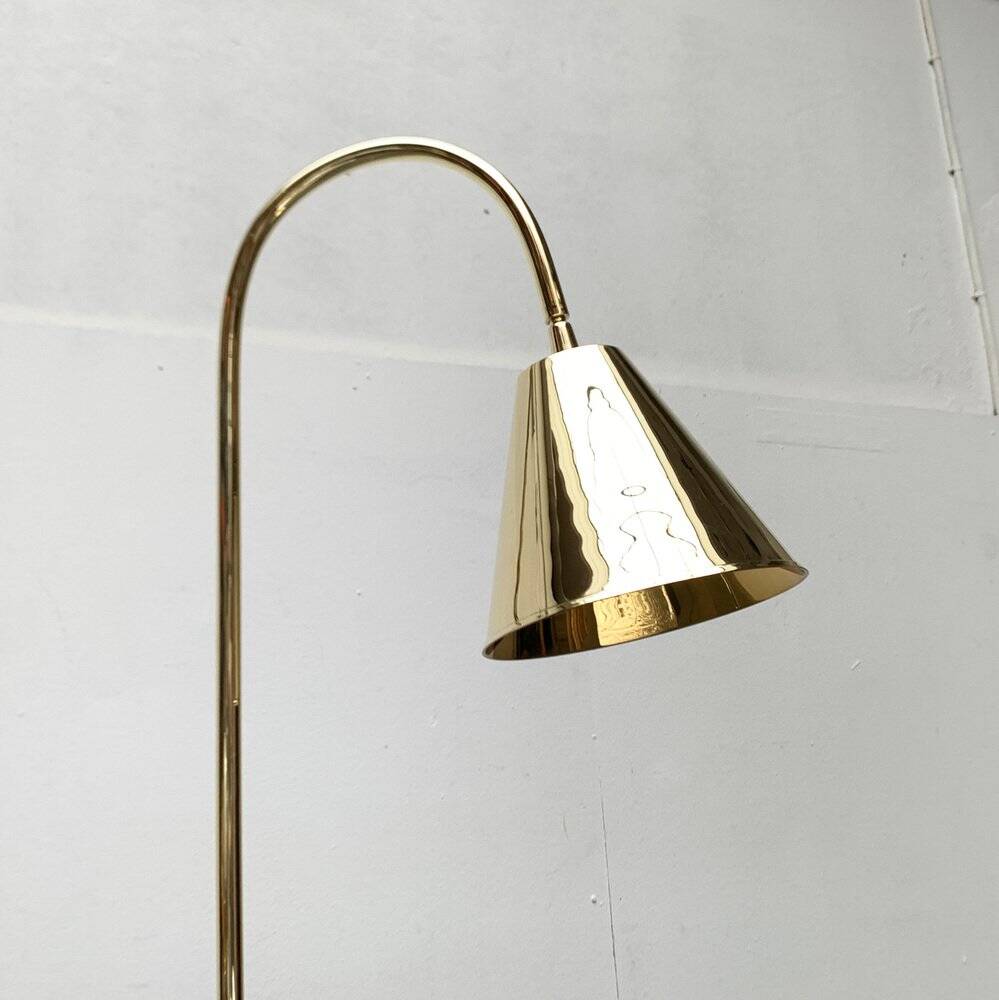 Mid-century brass floor lamp by Jacques Adnet for Valenti, Spain, 1960s.