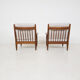 Set of 2 oak lounge chairs, The Netherlands 1960’s