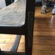 Old solid wood back bench