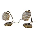 Amber Bubble Table Lamps by Richard Essig for Saku Leuchten, 1960s, Set of 2