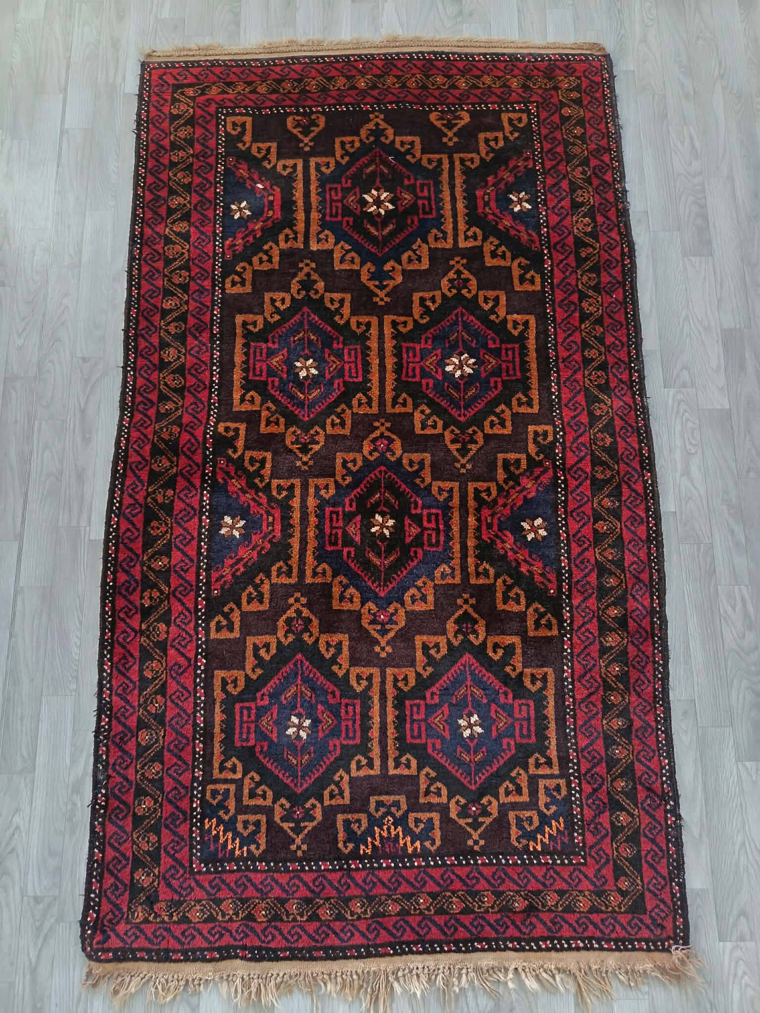 Handmade Afghan Belouch carpet